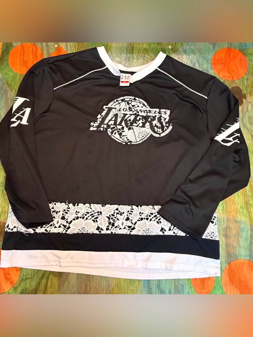 Ultra Game Customized Los Angeles Lakers Womens Hockey Jersey Style Long Sleeve